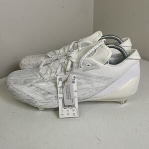 Adidas Mens Sz 10.5 Football Cleats Low Adizero Electric IE4413 White Iridescent